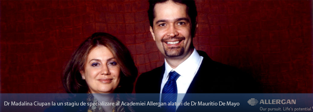 Dr Madalina Ciupan la un stagiu de specializare al Academiei Allergan alaturi de Dr Mauritio De Mayo